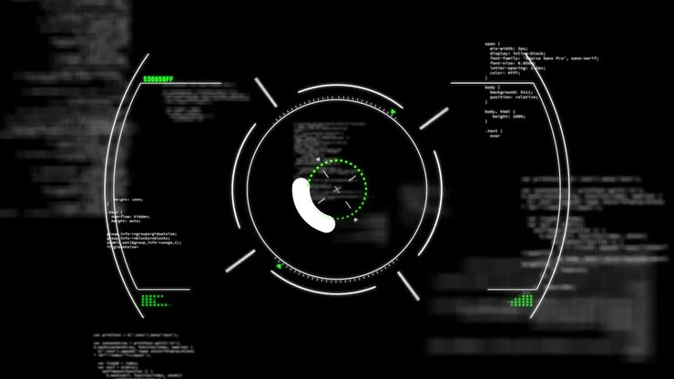 Animation of data loading ring over data processing