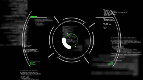animación del anillo de carga de datos sobre el procesamiento de datos