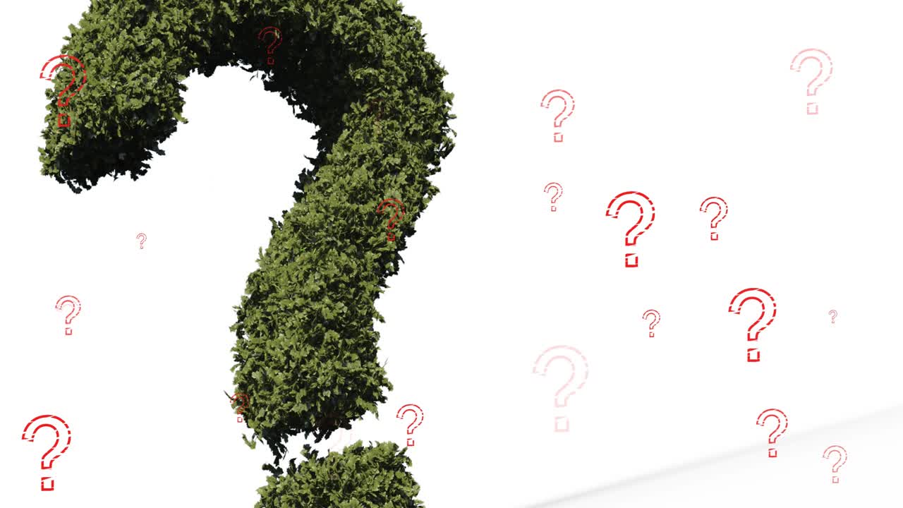 ⁇ 색 배경에 의문표의 애니메이션