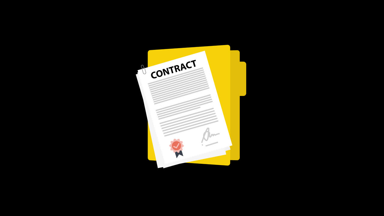 Premium stock video - Contract file icon seamless loop animation video ...