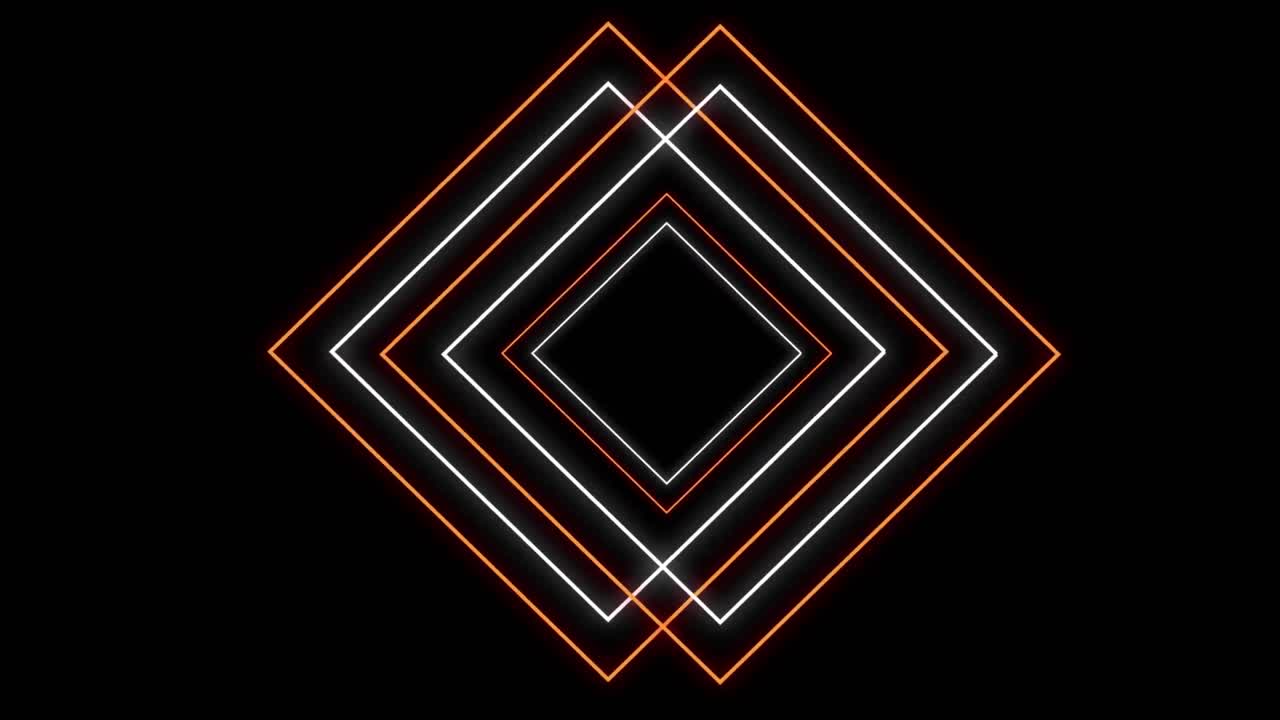 Geometric shapes on black background