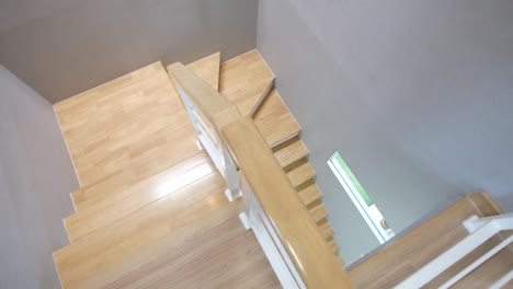 clean and polish wooden staircases from top view