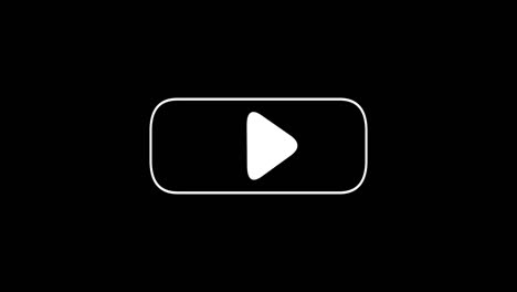 play and pause button icon, loopable animation, clean simple design, black background