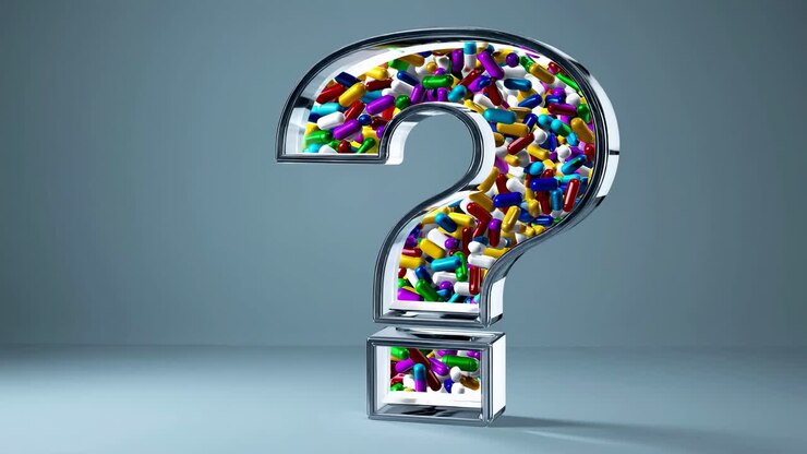 Question Mark Filled with Pills