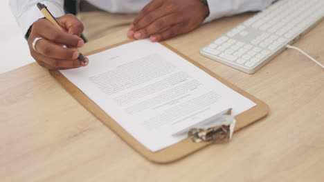 Clipboard,-contract-and-hands-of-man-sign-legal