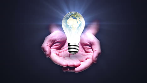 Hands-presenting-light-bulb-with-earth