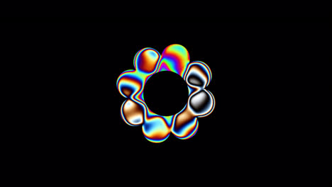 hermosa flor giratoria psicodélica para ideas de logotipos en forma circular