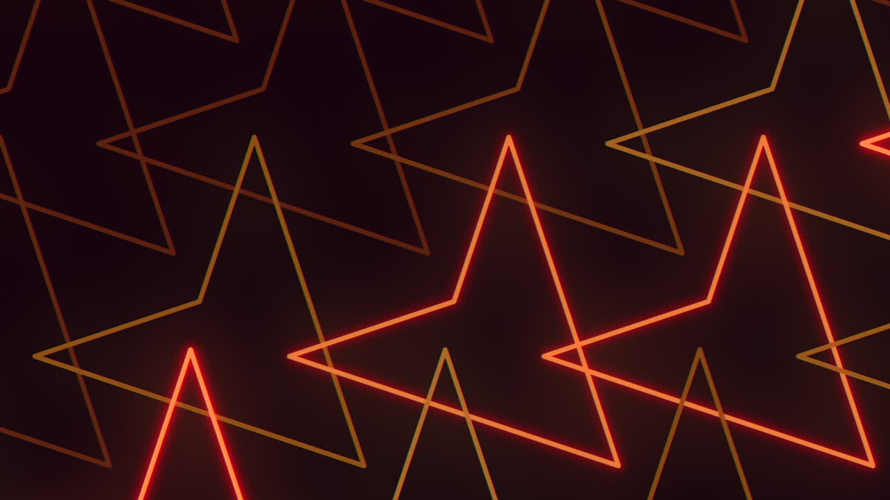 patrón de estrella geométrica roja y amarilla brillante sobre un fondo negro