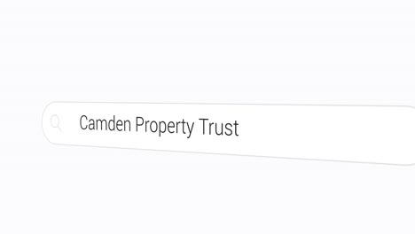 searching camden property trust on the search engine