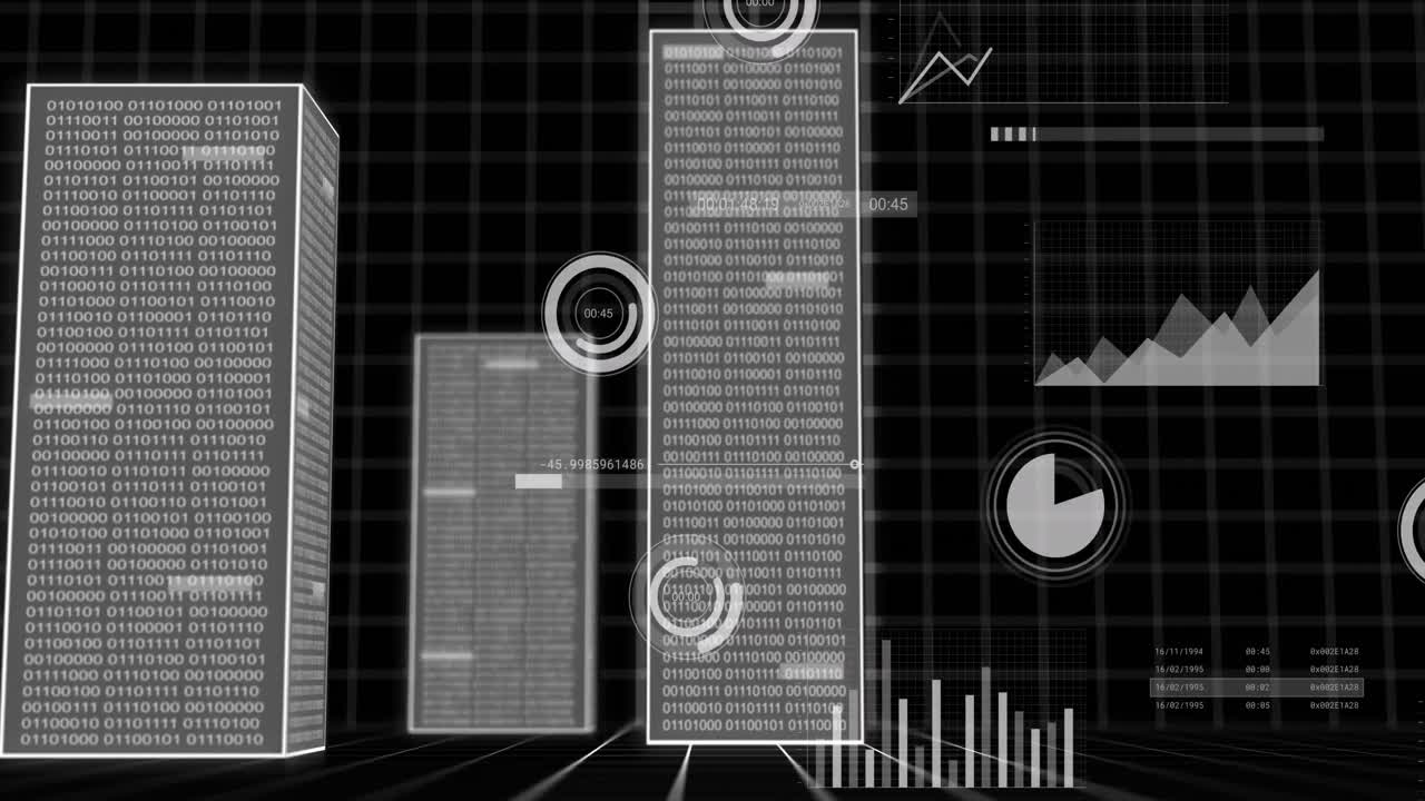 Animation of data processing over computer servers