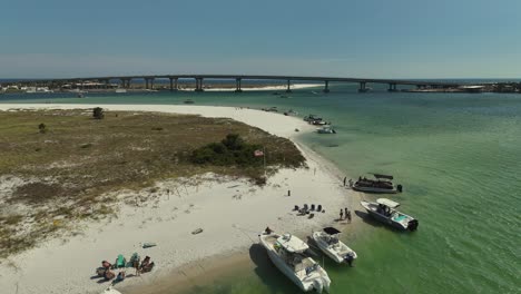 aerial reverse reveal of orange beach alabama