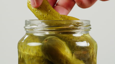 opening a jar of pickles