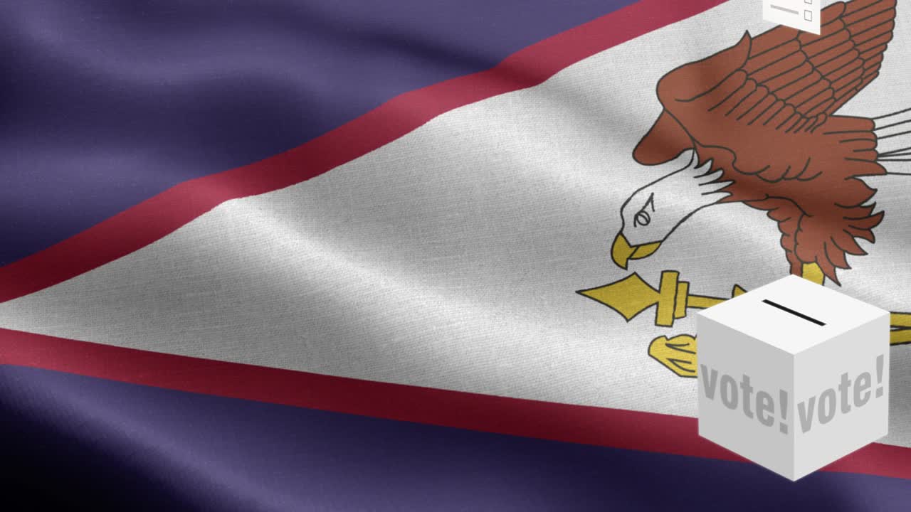 아메리칸 사모아를 위한 투표용지 - 발 앞에 있는 투표용장 - 선거 - 투표 - 아메리컨 사모아의 발 - 아메리카_사모아 발 높은 세부 사항 - 국가 발 아메리콘 사모아 파동 패턴 루프 가능한 요소 - 직물 질감과 끝없는 루프