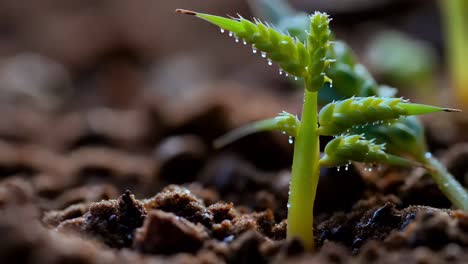 sprout emerging from soil