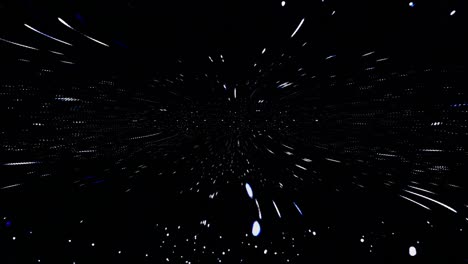 stars and particles warping in space fantasy background