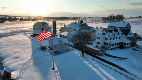 beautiful rural family farm in usa