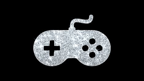 gamcontroller joystick epad game icon shining glitter loop blinking particles .