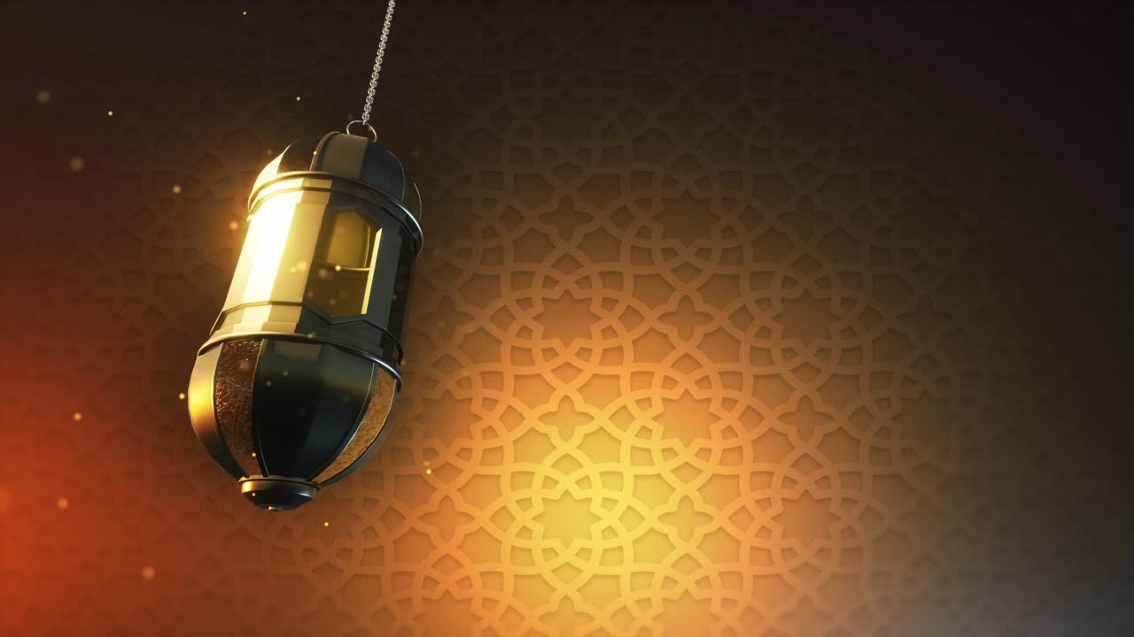 라마단 랜턴의 배경, 3d 렌더링