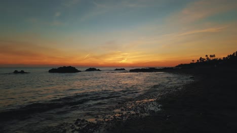 Aerial-Mediterranean-sunset-at-south-of-Spain