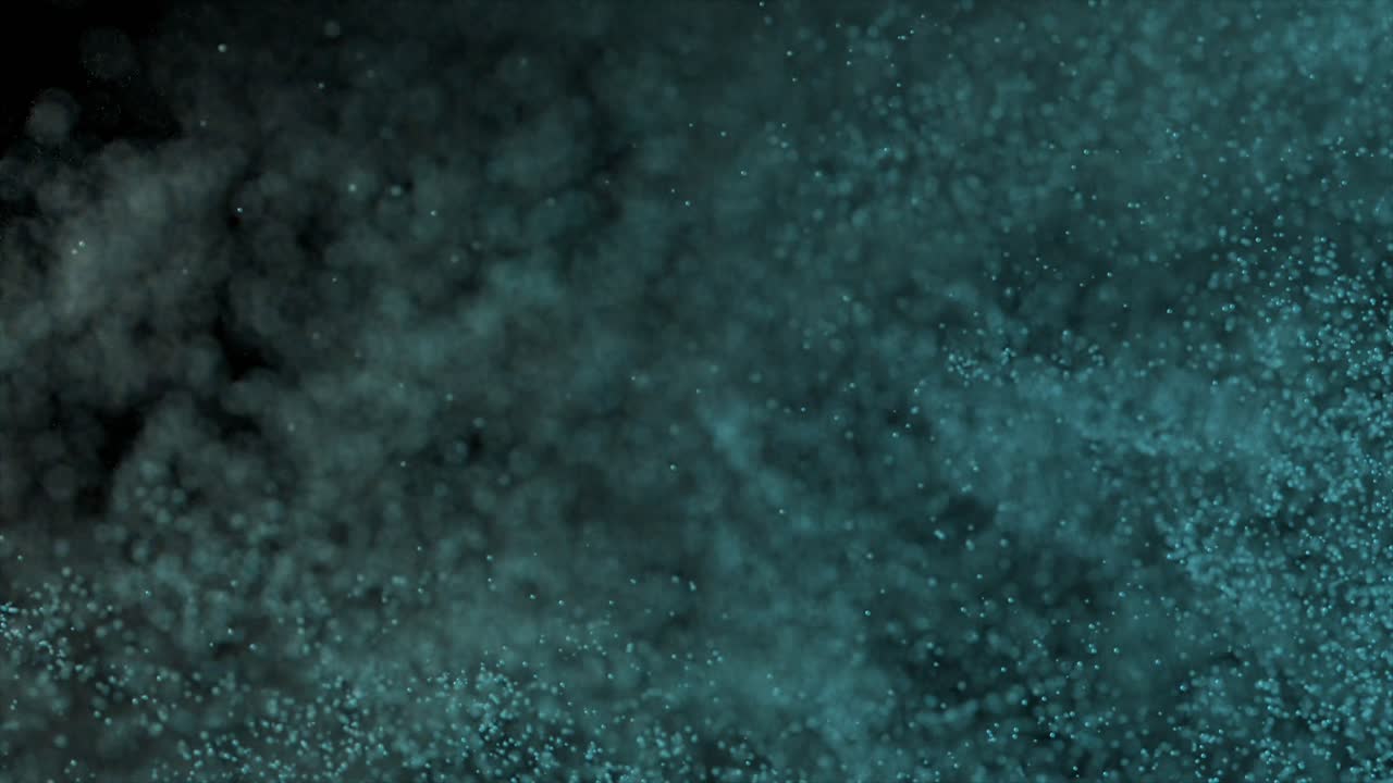 explosión de partículas de azul azulado