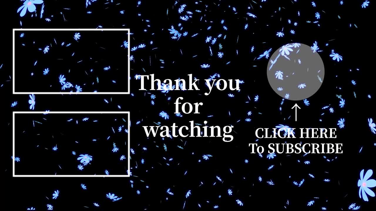 코스모스 꽃 입자 엔드 카드 엔딩 스크린 모션 그래픽