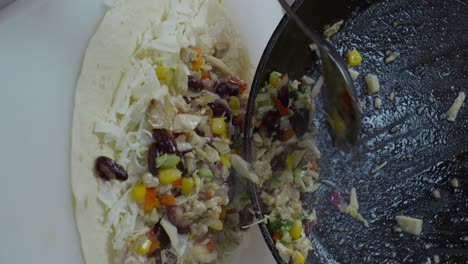 tiro vertical de la comida tradicional mexicana