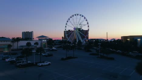 ferris wheel at pier park with a beautiful sunset as the back drop