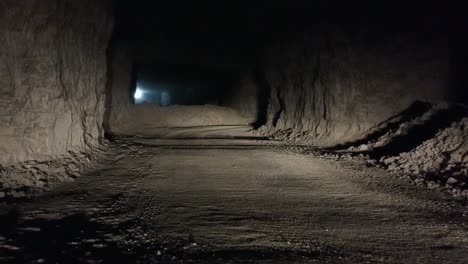 underground haul road in a limestone mine