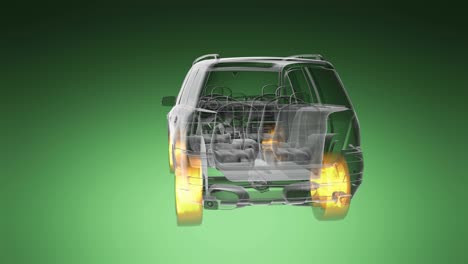 el auto gira el bucle.