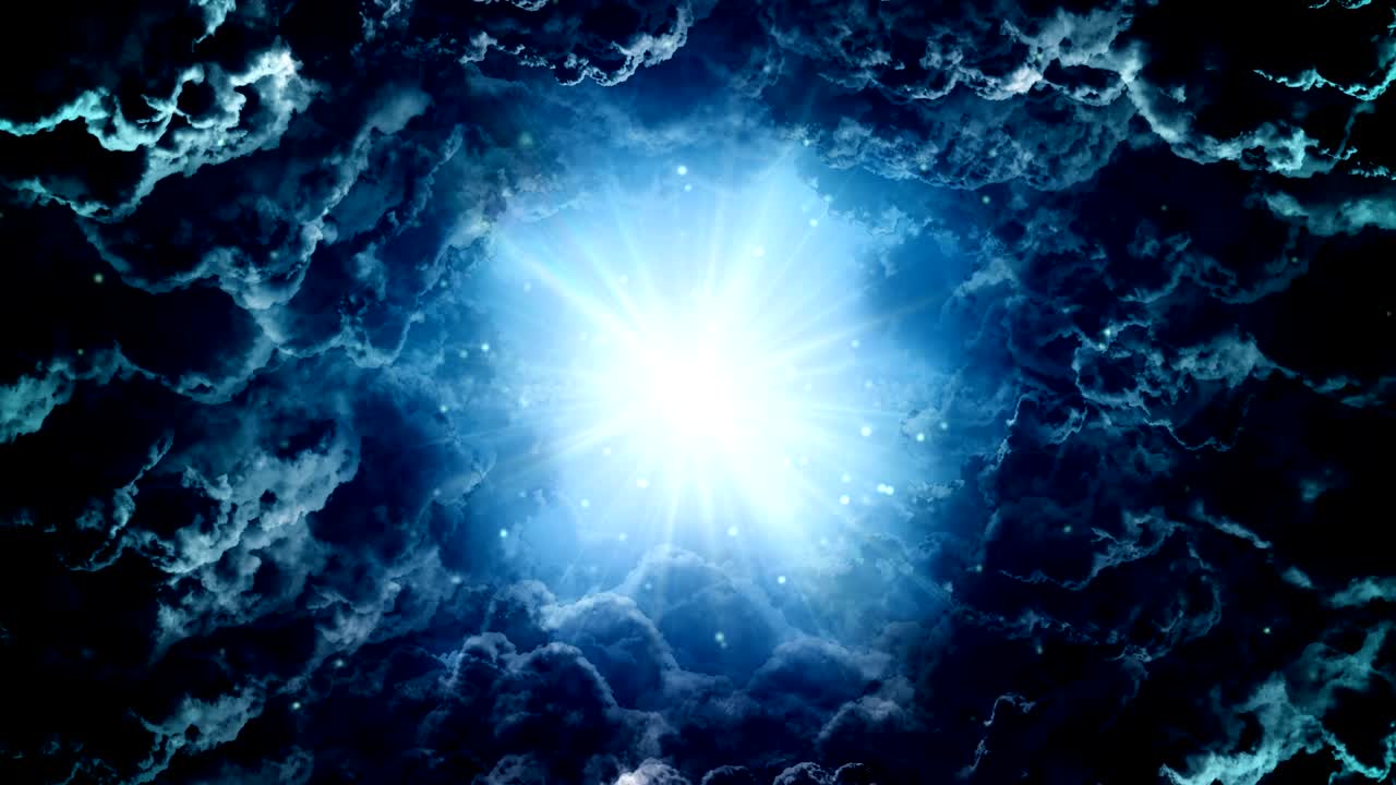 túnel de nubes oscuras