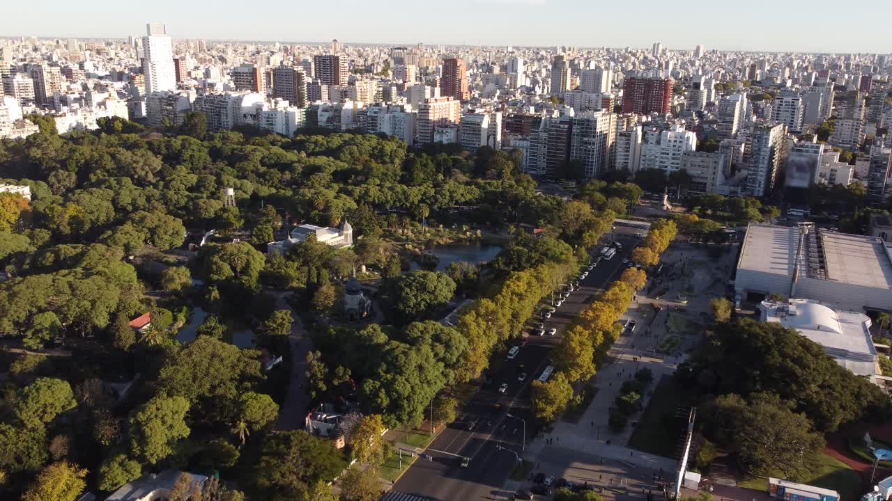 espacios verdes urbanos en el área de palermo enclave buenos aires aerial
