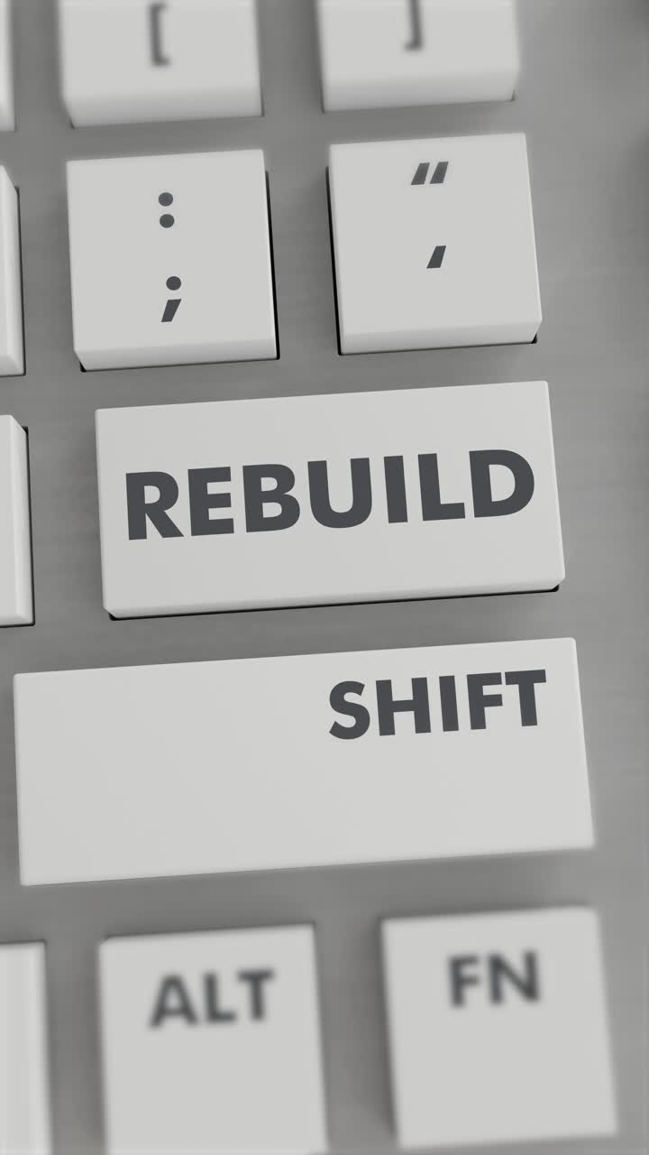 reconstruir el botón presionando en el teclado vídeo vertical