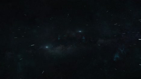 viajando a través del espacio profundo a velocidad warp