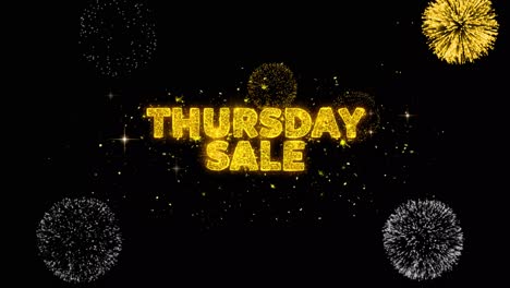 thursday sale graphic design with fireworks