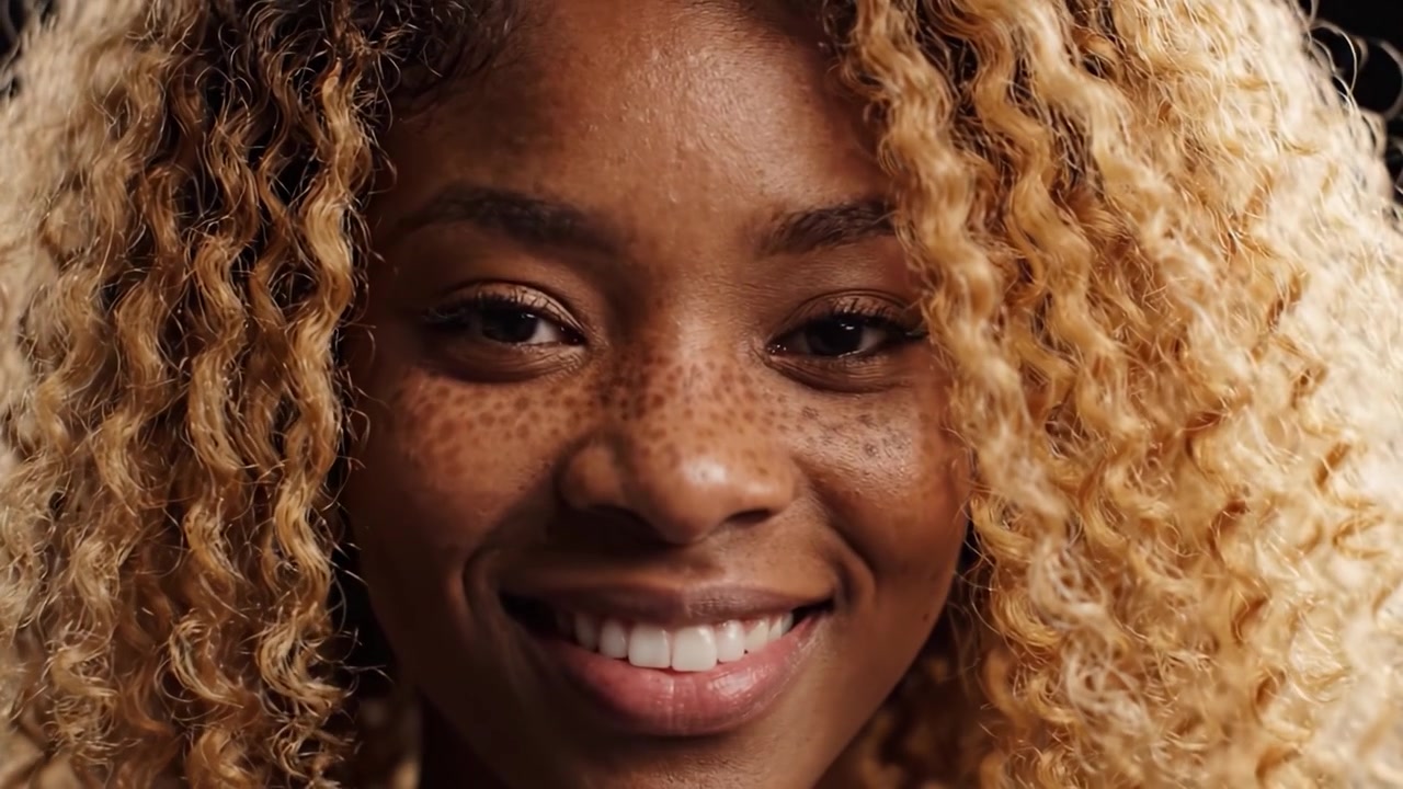 Transformación cautivadora: de una mirada sutil a una sonrisa radiante, explore el viaje emocional de la confianza en dos fotogramas de belleza inolvidable