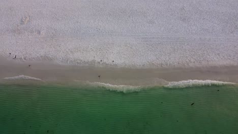 okaloosa island with an empty beach during morning in destin fort walton beach, florida