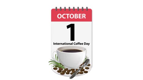 calendar marks october 1st as coffee day