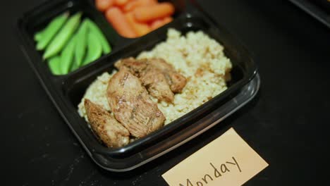 slow motion shot of someone doing weekly meal planning