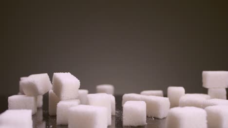 sugar cubes stacked and scattered