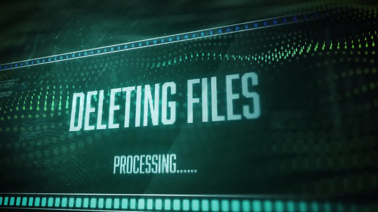 검은색 배경에 데이터 처리의 애니메이션