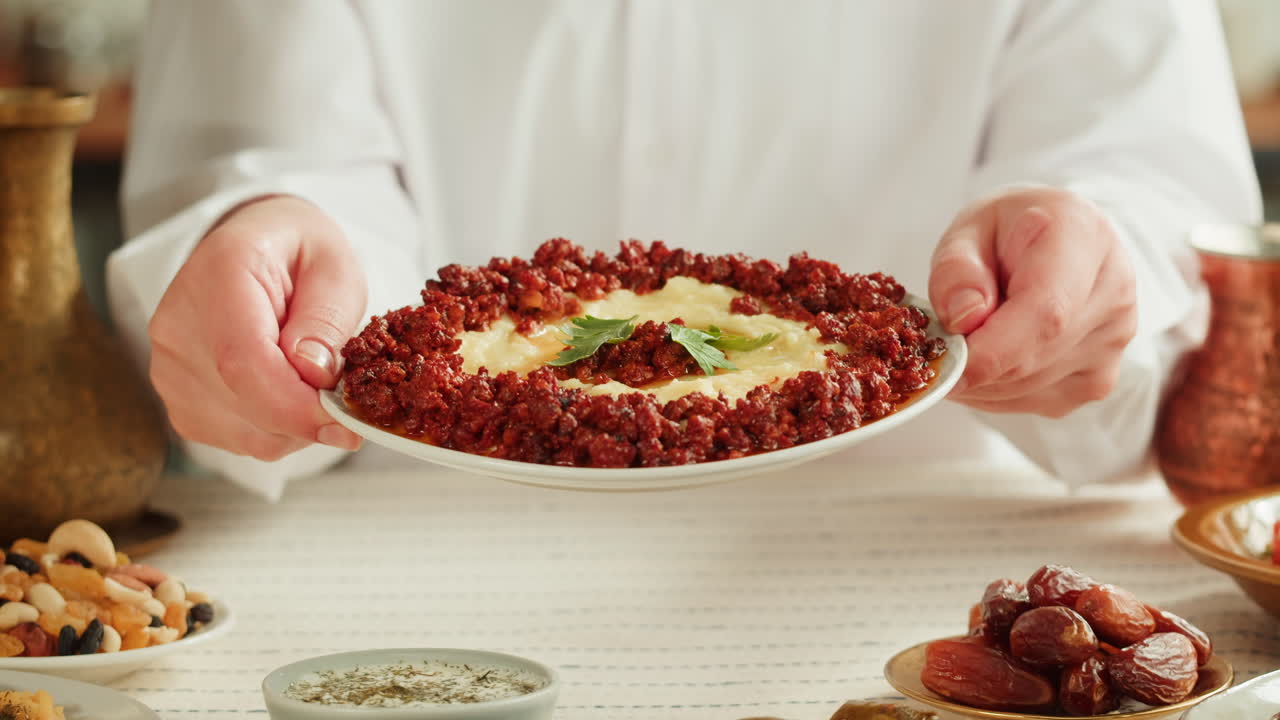 Serving a Delicious Middle Eastern Dish