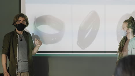 technology presentation in a classroom