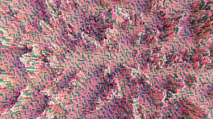 4K Abstract Genetic Code.