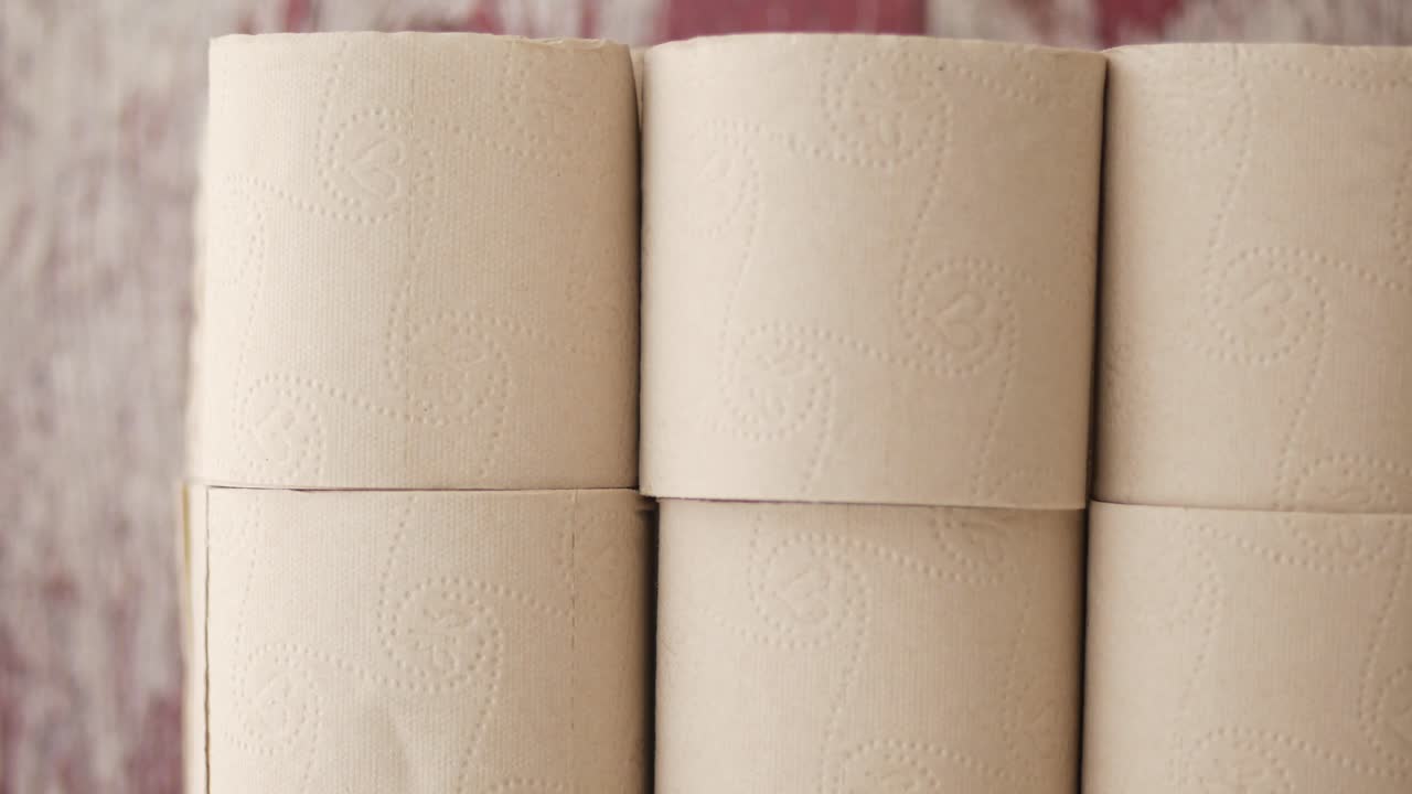 Stacked Toilet Paper Rolls