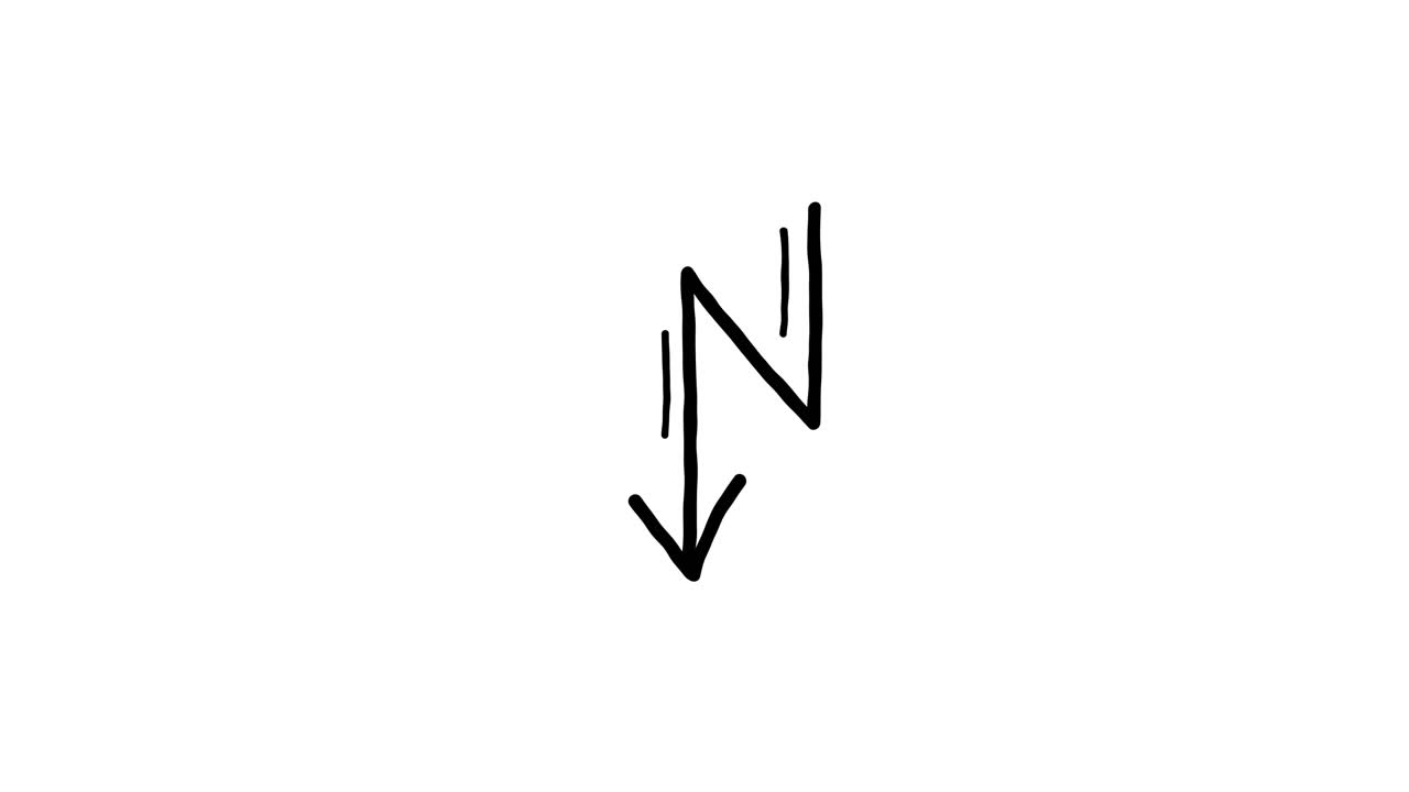 Animated Hand-Drawn Doodle Arrows Appearing on White Background