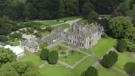vista aérea del castillo de leslie se encuentra al noreste de la ciudad de monaghan en el condado de monaghan, irlanda