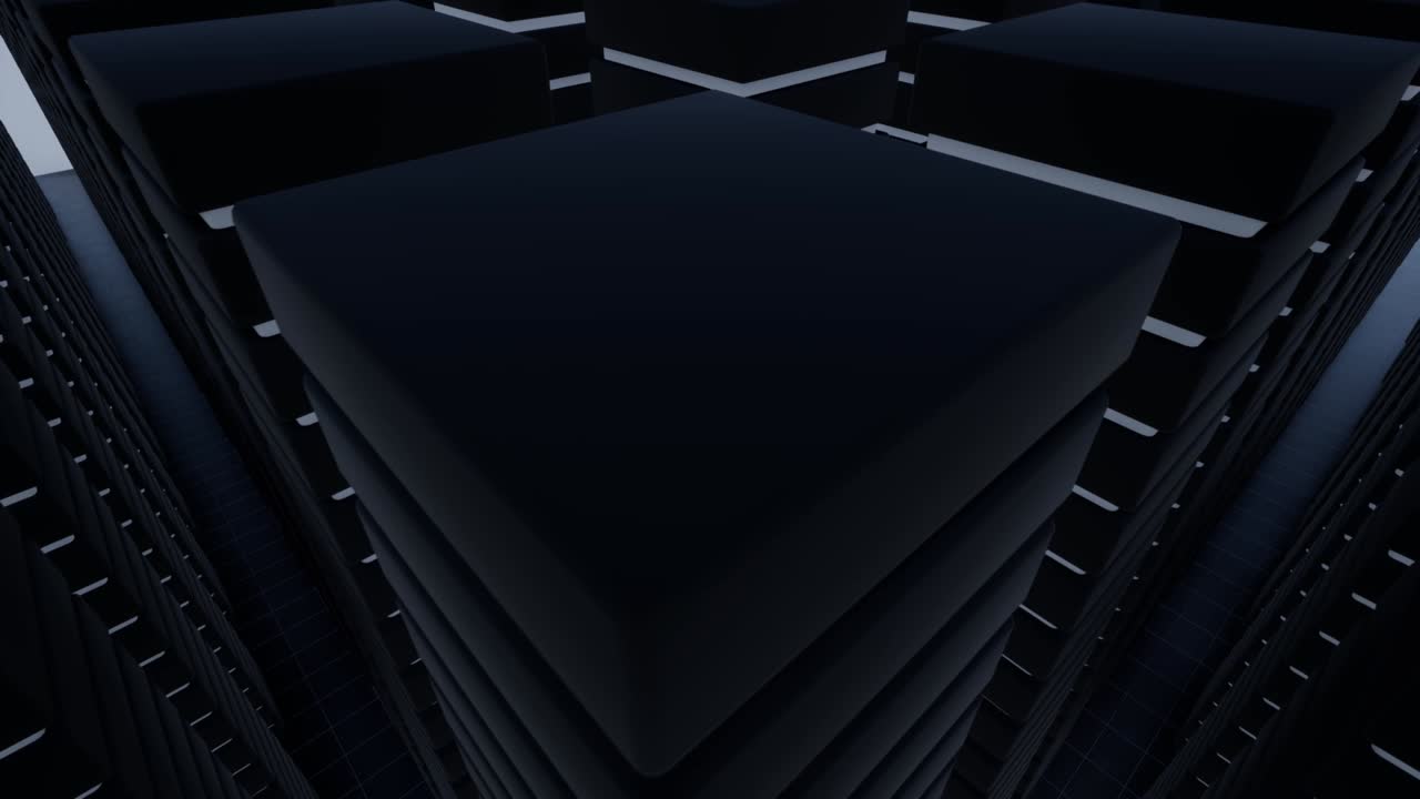 Servers data center Bitcoin farm Virtual space Computer animation 4k