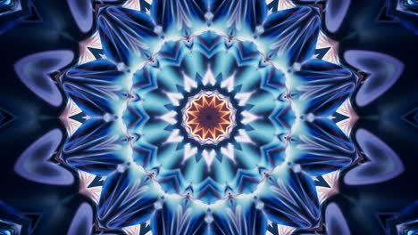 abstract glowing neon kaleidoscope pattern, 3d rendering.