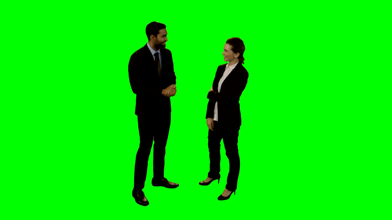 Empresário e empresária juntos