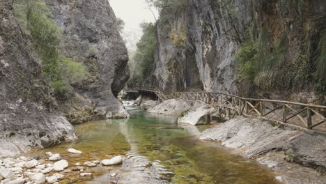 aerial view of river in the middle of the gorge